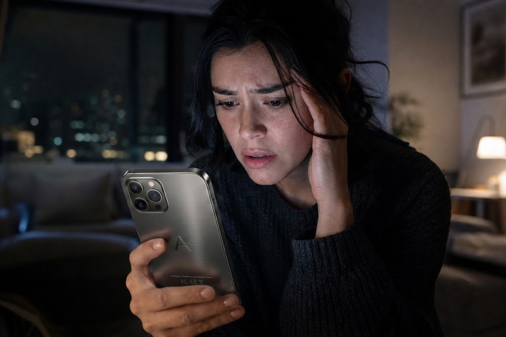 Person reviewing a banking app statement on their phone